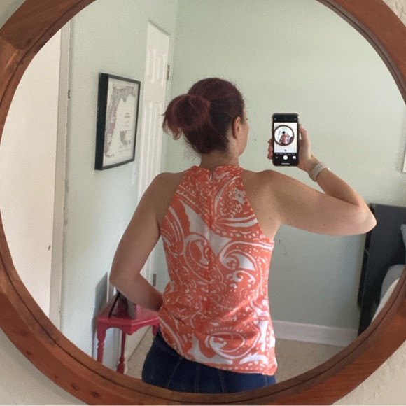 Banana Republic Orange and White Halter Top - Picture 6 of 6